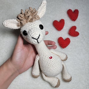 Handmade Crochet Llama Toy | Baby Shower Gift, 10 inch