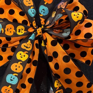 Halloween pumpkins bow
