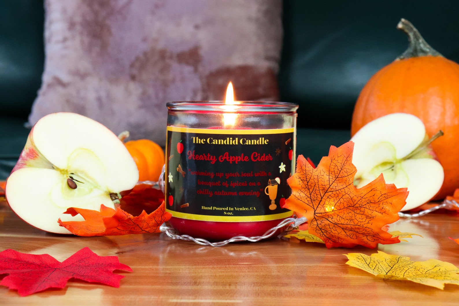 Hearty Apple Cider Candle Fall Candle Soy Wax Candle Etsy