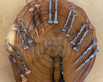 Horseshoe Nail Earrings & Pendants
