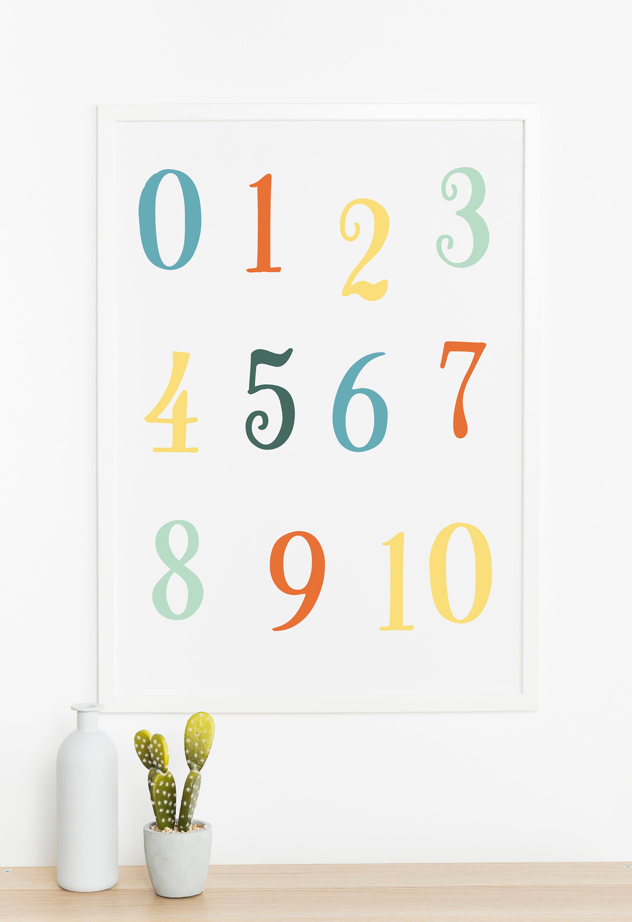 Numbers wall art Numbers print Homeschool printables Etsy