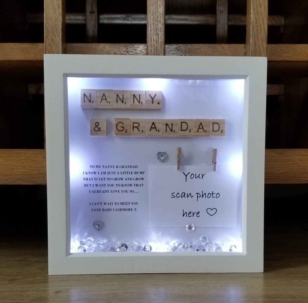 Nanny and Grandad Personalised Frame Father's Day Baby Etsy UK