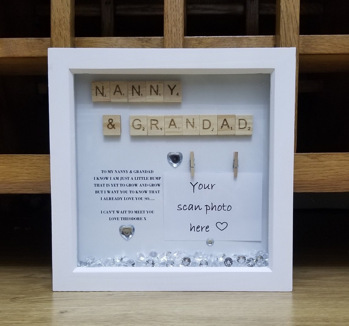Nanny and Grandad Personalised Frame Christmas Gift for Etsy UK