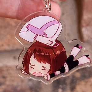 Acryl Anime und Manga Cartoon Schlüsselbund und Schlüsselring | Von Helden inspiriertes Sammlerstück für Fans im Chibi Style Cute Hero