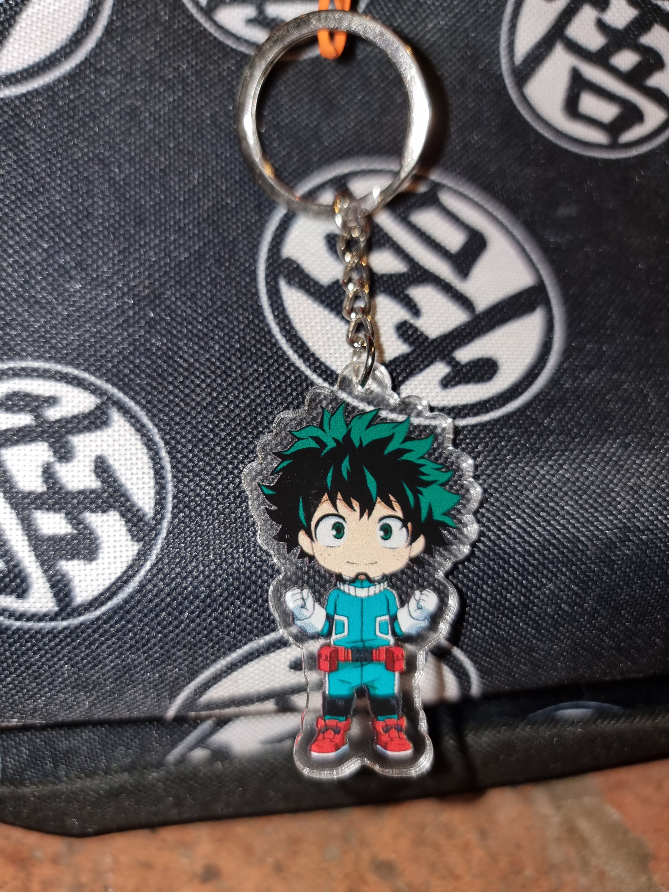 Anime Hero Keychains Deku Izuku Midoriya Double-sided MHA Keychain ...