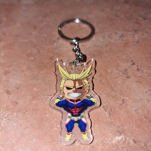 Acryl Anime und Manga Cartoon Schlüsselbund und Schlüsselring | Von Helden inspiriertes Sammlerstück für Fans im Chibi Style Cute Hero