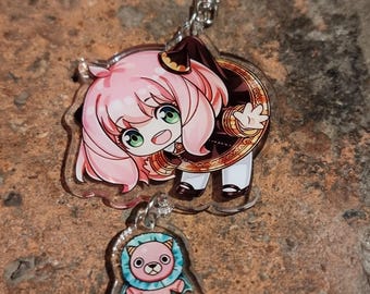 Double-Sided Anime, Manga, and Cartoon Acrylic Keychain and Keyring | Vibrant Collectible for Fans