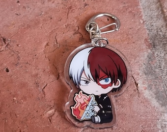 Acrylic Anime and Manga Cartoon Keychain and Keyring | Hero-Inspired Collectible for Fans Chibi Style Cute Hero