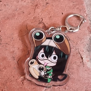 Acryl Anime und Manga Cartoon Schlüsselbund und Schlüsselring | Von Helden inspiriertes Sammlerstück für Fans im Chibi Style Cute Hero