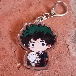 Acryl Anime und Manga Cartoon Schlüsselbund und Schlüsselring | Von Helden inspiriertes Sammlerstück für Fans im Chibi Style Cute Hero