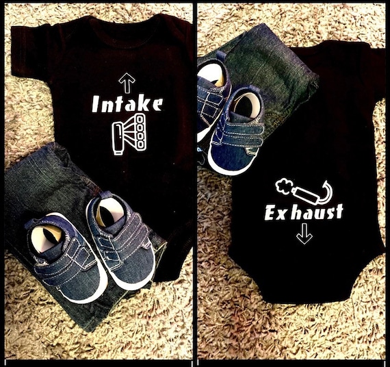 Boy or Girl Onesie Intake Exhaust Car Funny Etsy