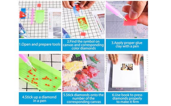  DIY Diamond Painting by Number Kits Full Drill Color