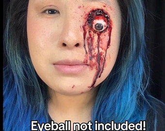 Prótesis de silicona SFX sin ojos, sin ojos, con agujero para los ojos / Maquillaje de efectos especiales / Halloween / Cosplay