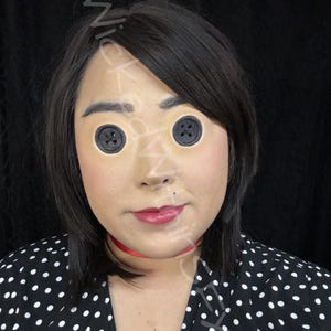 SFX Version 2.0 Button Eyes with Buttons Included Silicone Prosthetic| Beldam | Special Effects Makeup | Halloween | Cosplay