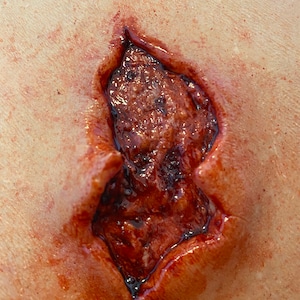 SFX Impact Wound Silicone Prosthetic | SFX Makeup | Halloween | Cosplay