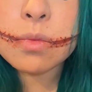 SFX  Mouth Cuts Silicone Prosthetic | SFX Makeup | Halloween | Cosplay