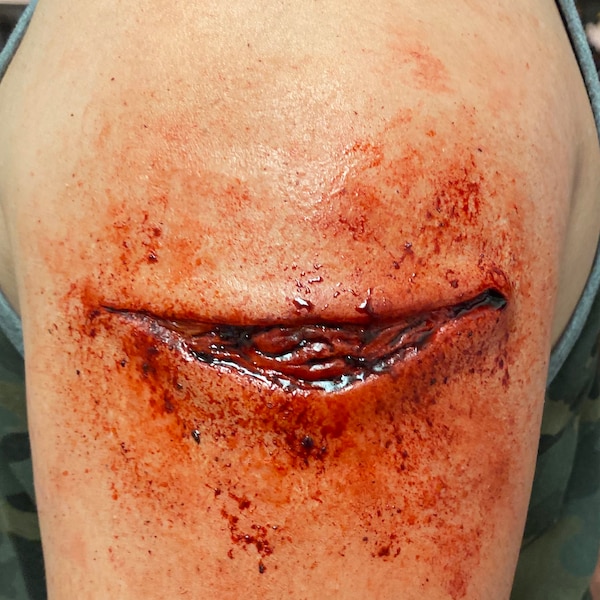 SFX Sliced Wound Silicone Prosthetic | SFX Makeup | Halloween | Cosplay