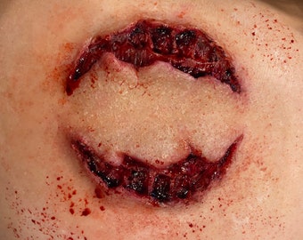 SFX Large Zombie Bite Silicone Prosthetic | SFX Makeup | Halloween | Cosplay