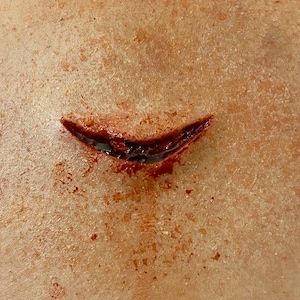 SFX Small Curved Cut Silicone Prosthetic | SFX Makeup | Halloween | Cosplay