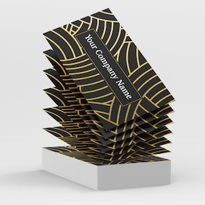 Customized Gold Printed Business Cards with FREE Shipping [100 Cards Pack] (16PT) 3.5" x 2" Premium Front & Back Sides