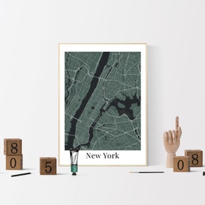 New York NYC city map Digital download of NY USA poster | Instant download