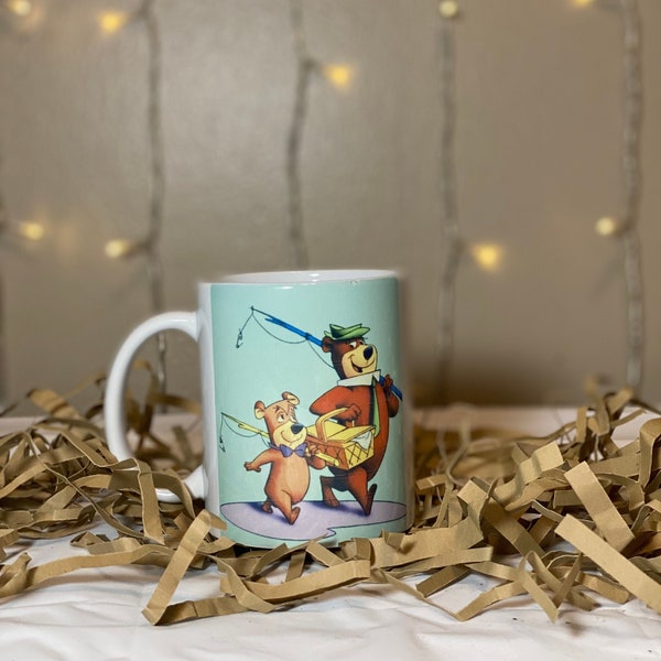 yogi bear inspired coffee cup 11oz with quote (Disney)