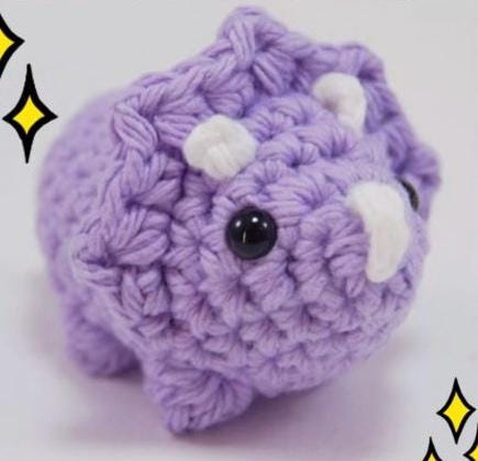 30 Triceratops Crochet Patterns for Dino Lovers, Nursery Decor, and Handmade Gifts 24 Baby Triceratops Crochet Pattern