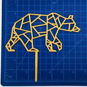 Geometric Bear Cake Topper image 3