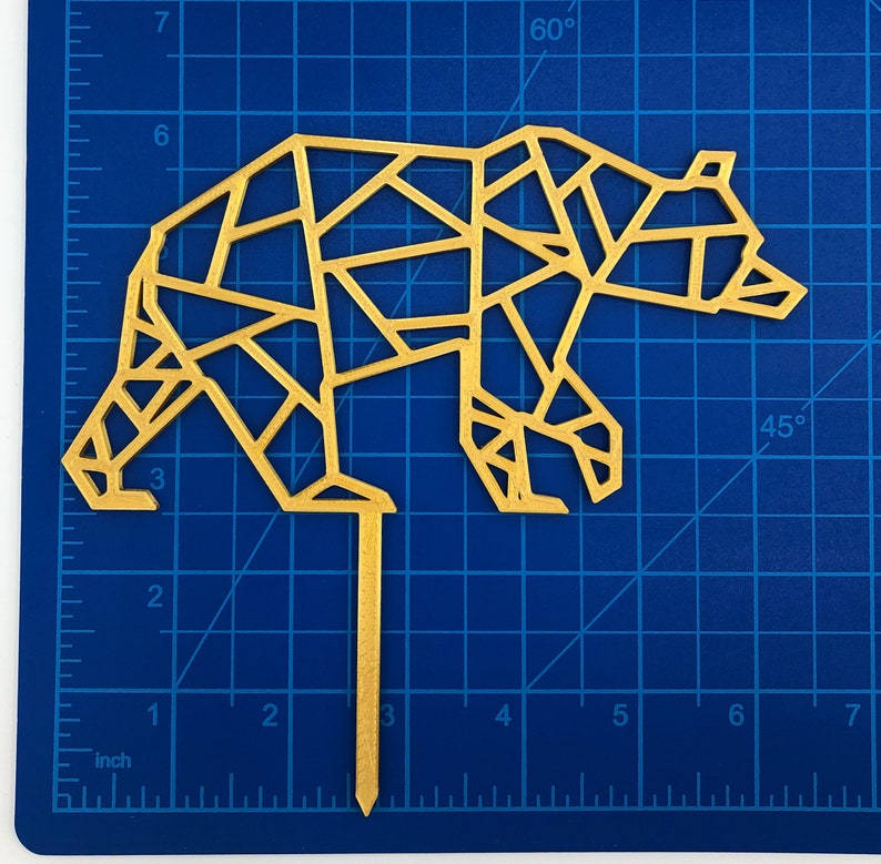 Geometric Bear Cake Topper image 3