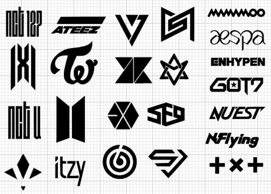 Kpop Logo Decals Small Free U.S. Shipping Lightstick | Etsy