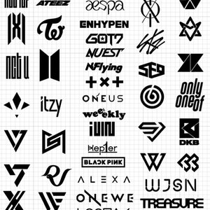 Kpop Logo Decal, Small (Free U.S. Shipping) | Lightstick decal, kpop sticker, vinyl decal, aespa, monsta x, itzy, kep1er, and more!