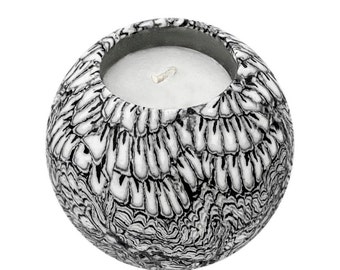 Ball Candle Feather Translucent Floral Scented Handmade