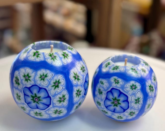 Azure Bloom, Handcrafted Pure Wax Scented Candle, Unique Gift Ideas for Moms and Dads, Family and Friends, Weddings gift ideas Made in USA