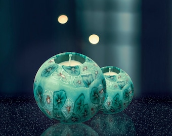 Aqua Translucent Floral Scented Candle Ball
