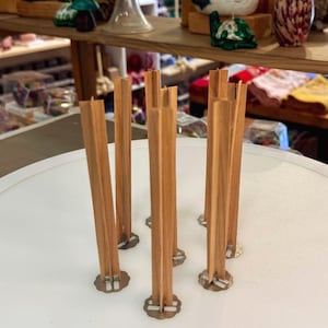 Supplies Cross Wooden Wicks 8 Pcs with Cuts, Wooden Candle Wicks, Natural Wood Wick, Candle Making DIY, Candle Accessories