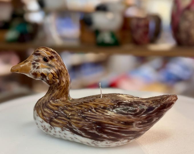 Gadwall Duck Candles, Handmade Animal Décor Candles, Duck Unscented Candle, Gadwall Duck Shaped Candle, Unscented Candle, Animal Lovers Gift