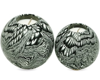 Feather All Wax Scented Sphere Candle: Handcrafted Home Decor