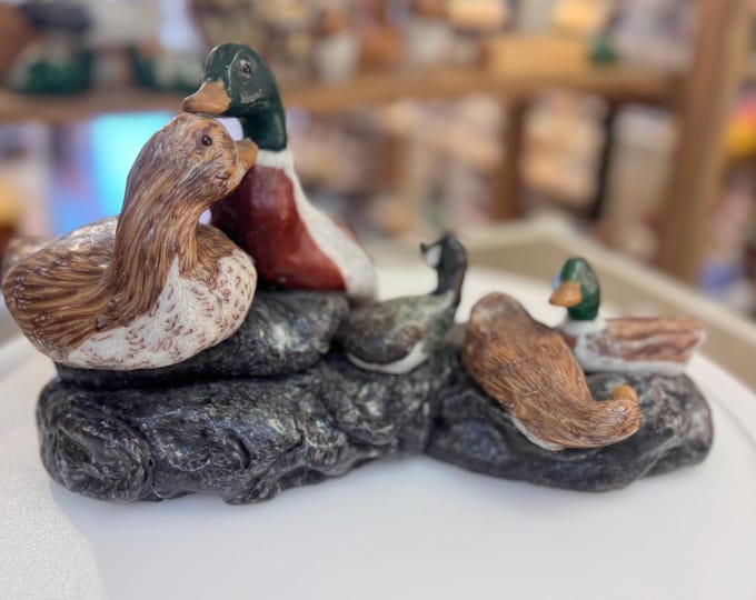 Handcrafted Vintage Duck Family Candle, Mallard Duck Candle, Unique Gift Idea for Mom and Dad, Family Friends Wedding gift idea Made in USA