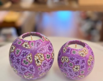 Handmade Wisteria Scented Sphere Candle, Floral Ball, Made in USA