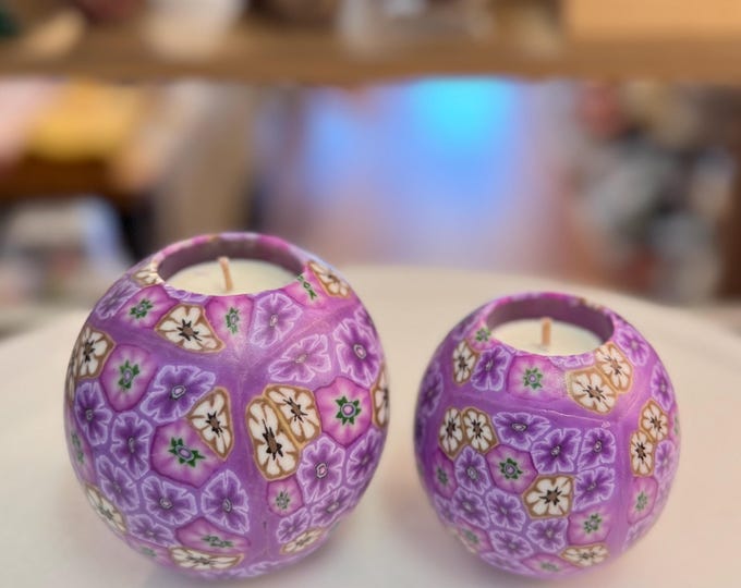 Wisteria Handcrafted Scented Sphere Candles, Unique Gift Ideas for Moms and Dads, Family and Friends, Weddings gift ideas Made in USA