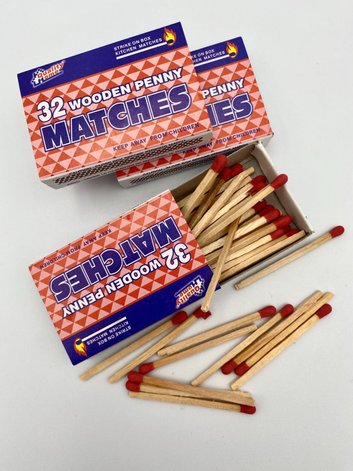 Quality Home Wooden Kitchen Matches Strike on Box 32 Matches Etsy