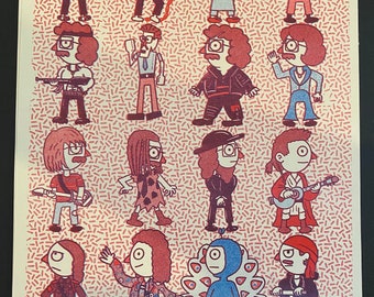 Weird Al Alvolution Risograph Print