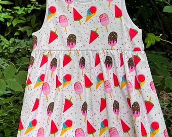 Sommerkleid mit Stirnband für kleine Mädchen Gr 86