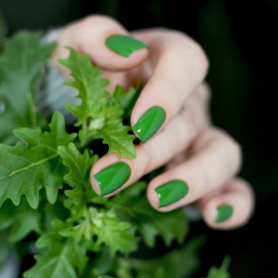 Gaia Solid Warm Grass Green Creme Nail Polish Earthy Nail - Etsy Gaia Solid Warm Grass Green Creme Nail Polish Earthy Nail - Etsy