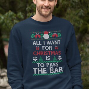 Law School Student Ugly Holiday Sweater Lawyer Gift Law Student Gift Law Graduation Gift Ugly Sweater Law School Graduate Lawyer Gifts