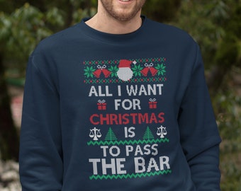 Law School Student Ugly Holiday Sweater Lawyer Gift Law Student Gift Law Graduation Gift Ugly Sweater Law School Graduate Lawyer Gifts