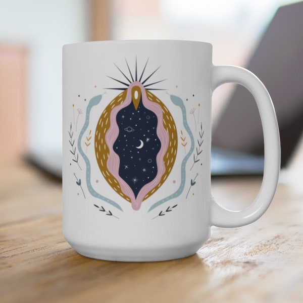 Vagina Mug Reproductive System Mug Witchy Mug Feminist Mug Uterus Mug Midwife Gift Doula Gift Doula Mug Midwife Art Midwife Mug Feminism Mug