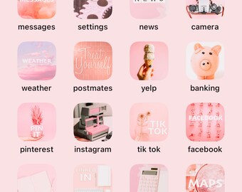 Pink Ios14 App Icons Etsy Pink Ios14 App Icons Etsy