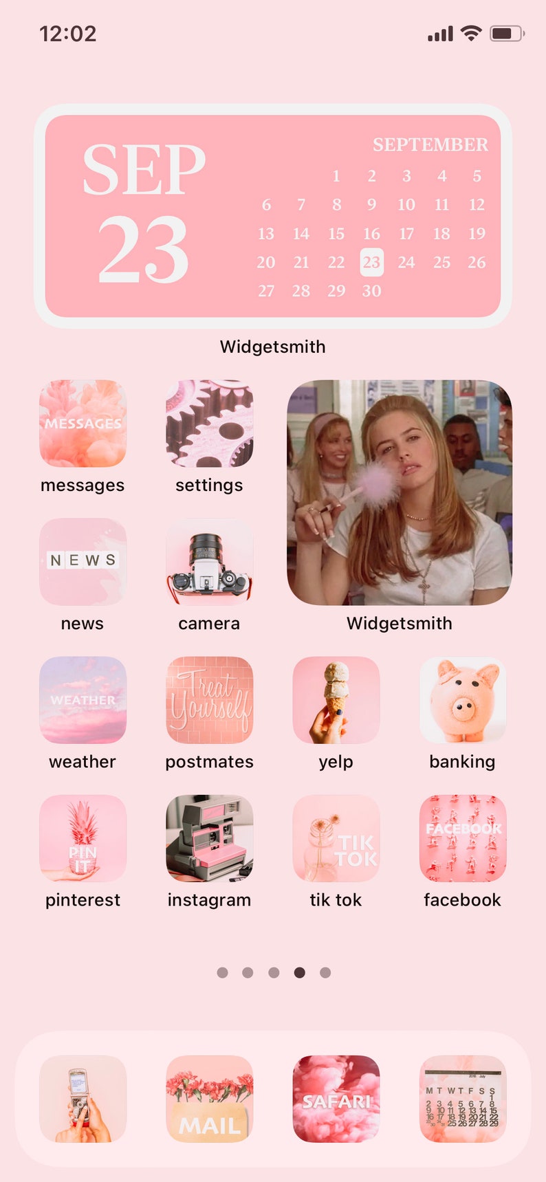Pink Aesthetic ios14 App Icons Instant Download Set of 27 Pink Aesthetic ios14 App Icons Instant Download Set of 27