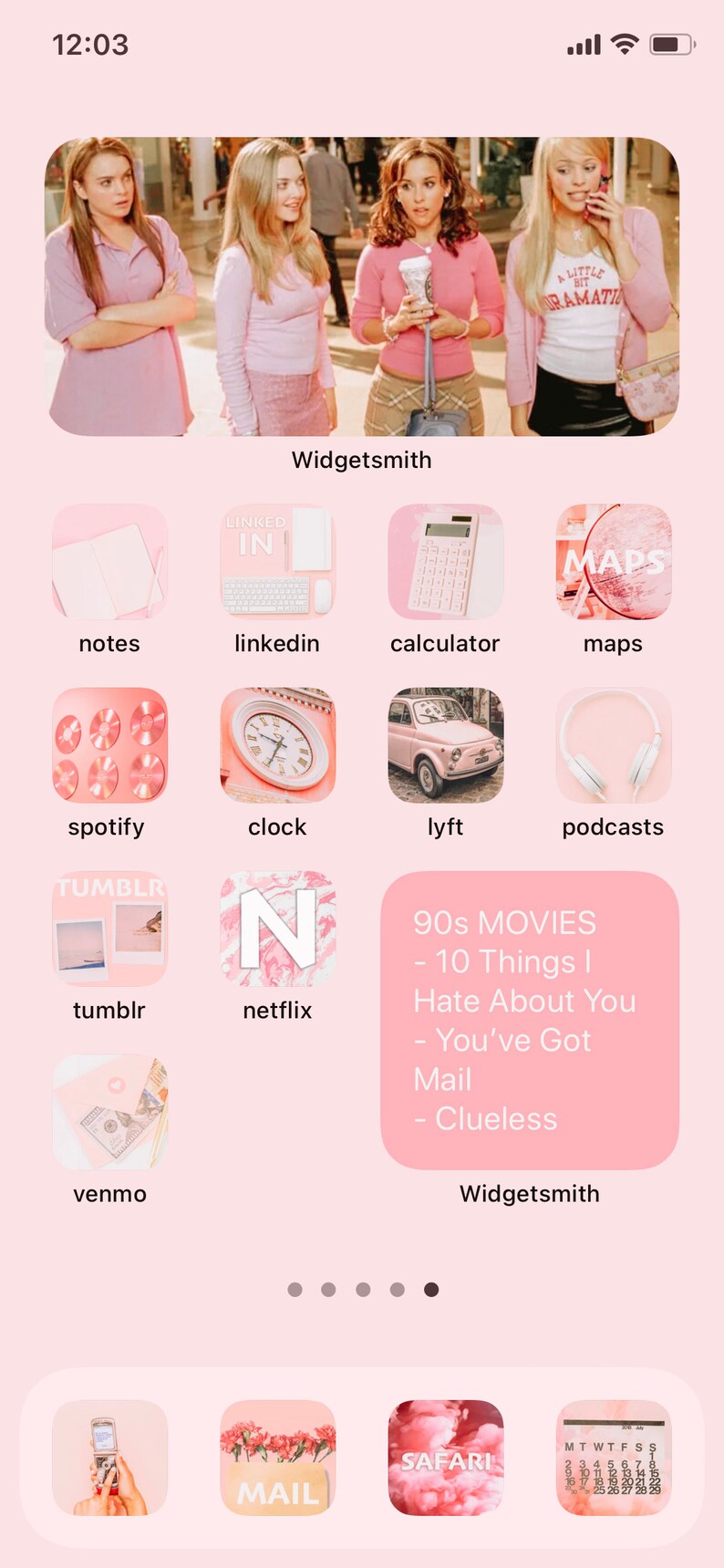 Pink Aesthetic ios14 App Icons Instant Download Set of 27